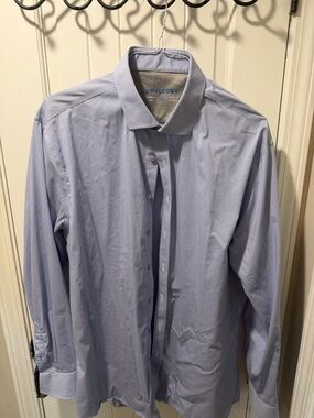 Twillory Sky Blue Micro-Check Men's Dress Shirt